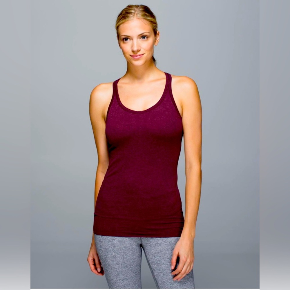 Lululemon Ebb to Street Tank burgundy size 6